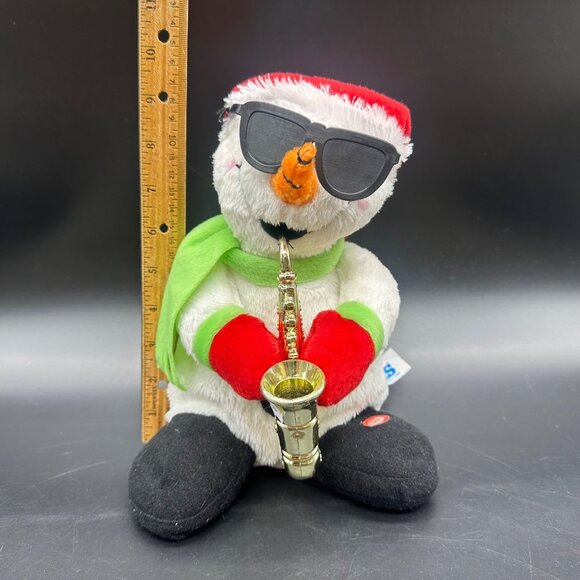 Vintage Musical Snowman Christmas Decoration Saxophone Kids Of America 2005 - Picture 10 of 10
